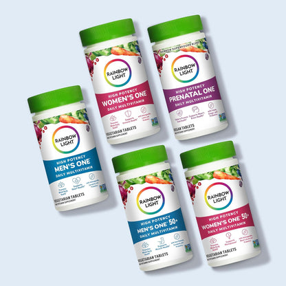 Rainbow Light Men's One Multivitamin 60 Tablets - Vitamin C, Vitamin D and Zinc