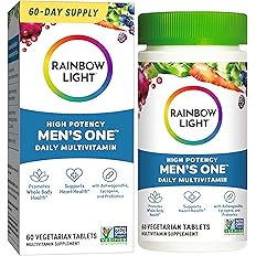Rainbow Light Men's One Multivitamin 60 Tablets - Vitamin C, Vitamin D and Zinc
