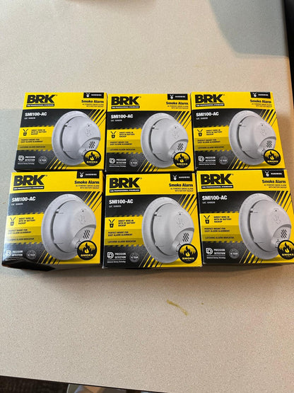 SMI100 Battery operated Smoke Alarm ( Pack of 6 )